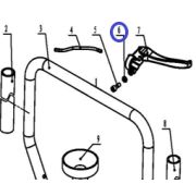 Гайка крепления ручки газа TSS-JH96/Hexagon Nut M5, TSS-JH96 (№6)