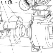 Патрубок рукава помпы TSS-PDST100E/Swivel joint TSS-PDST100E, №9 (33001-00032-00)