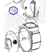 Кольцо уплотнительное выпускного фланца TSS PGST100/Exhaust flange sealing ring PGST100 №16, (70010-04177-00)